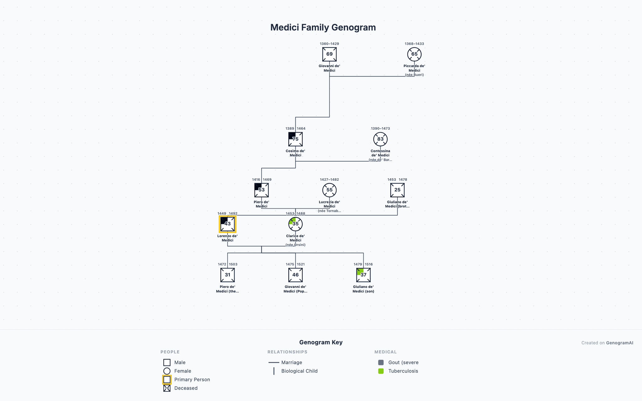 Medici Family Genogram example