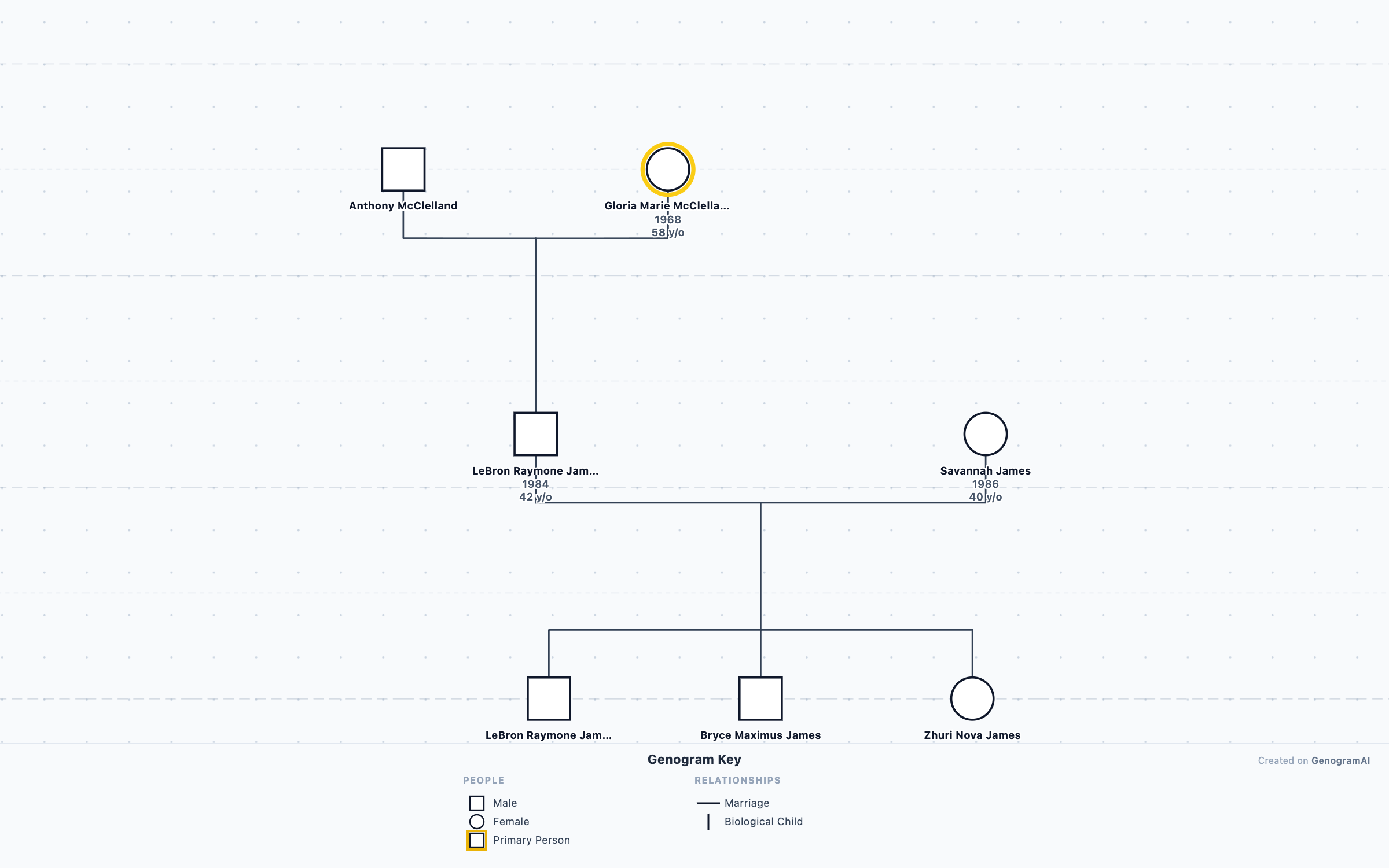 LeBron James Genogram